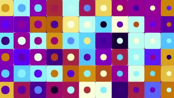 Naadloze lus abstracte beweging achtergrond. Abstracte polka dot beelden. — Stockvideo