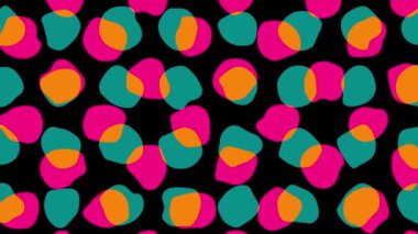 Kusursuz döngü soyut hareket arkaplanı. Soyut polka nokta görüntüsü.