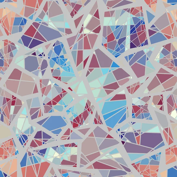 Vector seamless mosaic art pattern. Art background. — Stock Vector