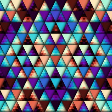 Bir üçgenin kusursuz vektör deseni arkaplanı.
