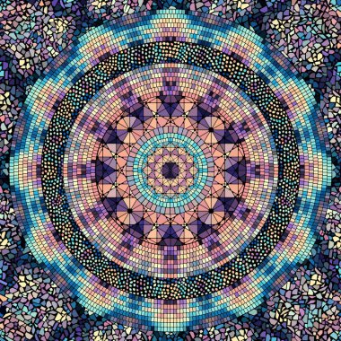 Vektörsüz mozaik sanat modeli. Sanat arkaplanı.