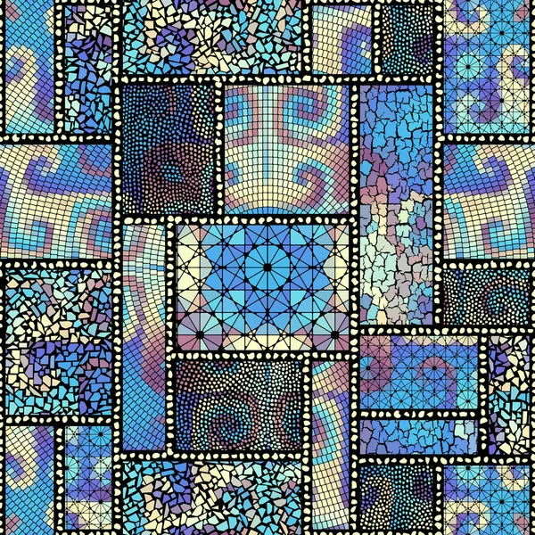 Векторний безшовний візерунок мозаїки. Мистецький фон . — стоковий вектор