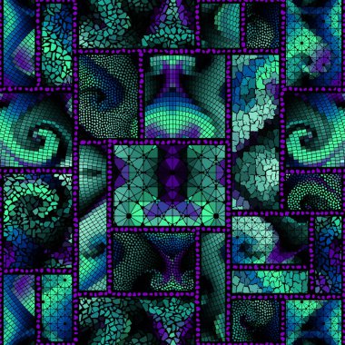 Vektörsüz mozaik sanat modeli. Sanat arkaplanı.