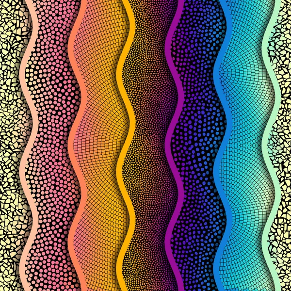 Vektor sømløs mosaik kunst mønster. Kunstbaggrund. – Stock-vektor