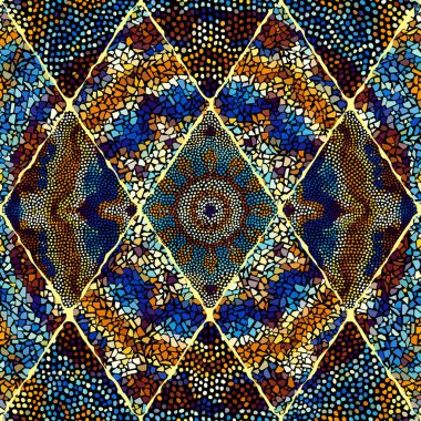 Vektörsüz mozaik sanat modeli. Sanat arkaplanı.