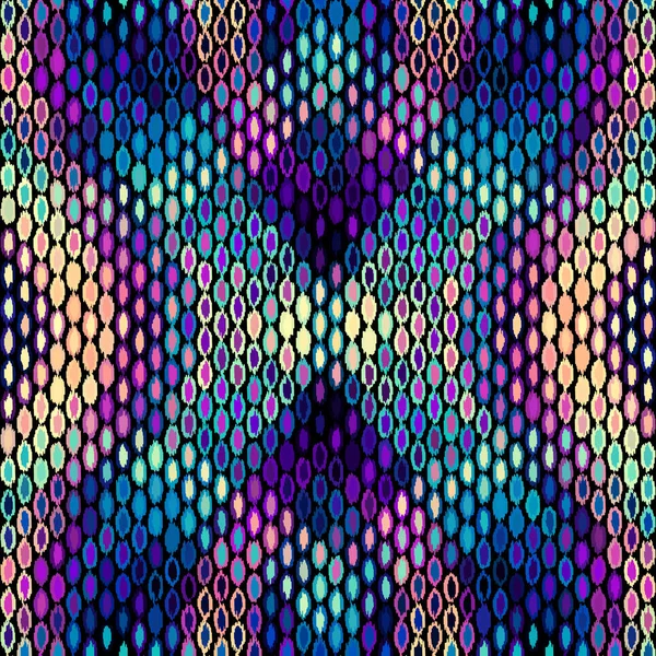Modèle carré vectoriel sans couture. Style ikat tribal abstrait. — Image vectorielle