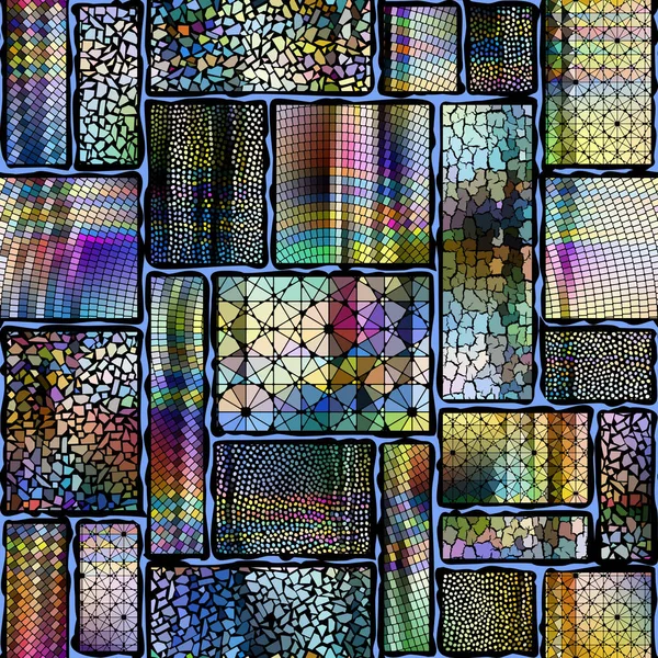 Patrón de arte mosaico sin costura vectorial. Fondo artístico. — Archivo Imágenes Vectoriales