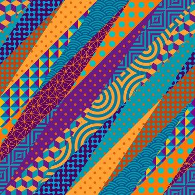 Yamalı tekstil deseni. Kusursuz yorgan dizayn arkaplanı.