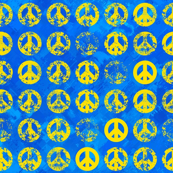 Abstrakter Beweglicher Hintergrund Friedenszeichen Auf Grunge Hintergrund Vektorbild — Stockvektor