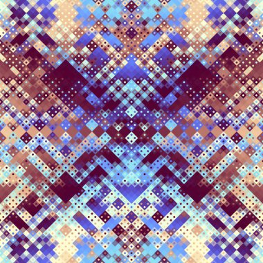 Moire etkisi olan soyut geometrik dikişsiz desen. Piksel sanat tarzı. Vektör resmi.