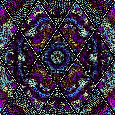 Kusursuz mozaik sanat modeli. Soyut sanat arkaplanı... vektör resmi.