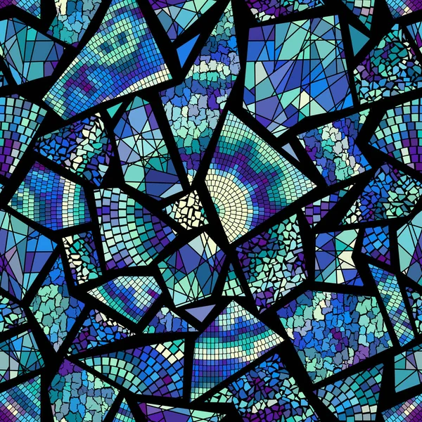 Patrón Arte Mosaico Sin Costuras Fondo Abstracto Del Arte Imagen — Vector de stock