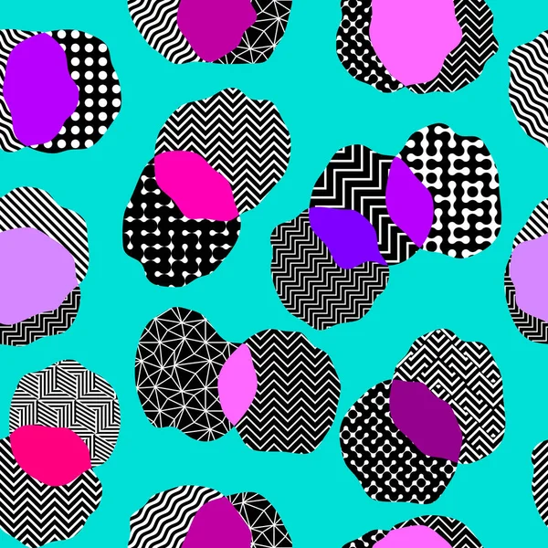 Seamless Abstract Pattern Wavy Spots Vector Image — Vettoriale Stock