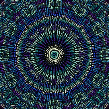 Kusursuz kabile Mandala 'sı. Soyut sanat arkaplanı... vektör resmi.