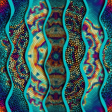 Kusursuz mozaik sanat modeli. Soyut sanat arkaplanı... vektör resmi.