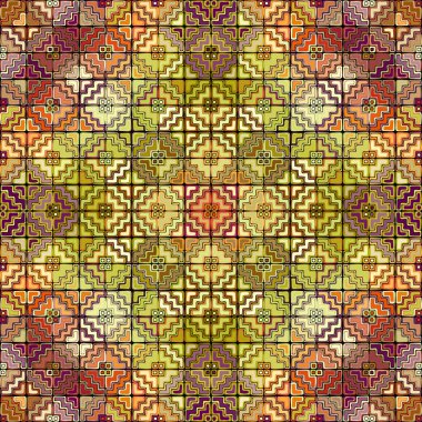 Kusursuz bir arka plan modeli. Soyut etnik kabile modeli düşük polimer tarzında. Vektör resmi