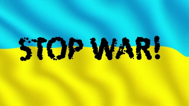 Psychedelic moving background. Stop war — Stock Video