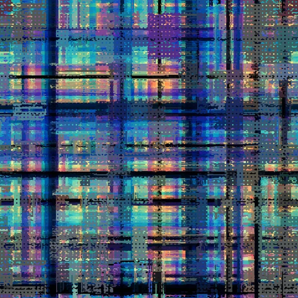 Abstract Seamless Pattern Grunge Glitch Plaid Pattern Vector Image — Archivo Imágenes Vectoriales