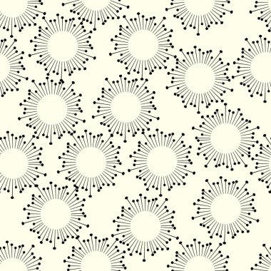 Rastgele dairelerle soyut, kusursuz geometrik desen. Vektör resmi.