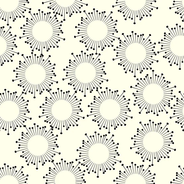 Abstraktes Nahtloses Geometrisches Muster Mit Zufälligen Kreisen Vektorbild — Stockvektor