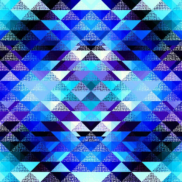 Padrão Sem Emenda Triângulo Ornamento Geométrico Abstrato Simétrico Asteca Têxtil — Vetor de Stock
