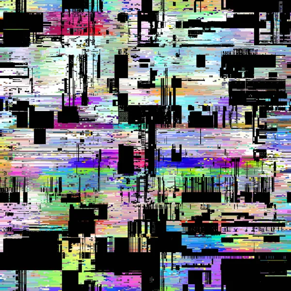 Abstraktní Vzor Imitací Grunge Glitch Textury Obrazovky Vektorový Obrázek — Stockový vektor