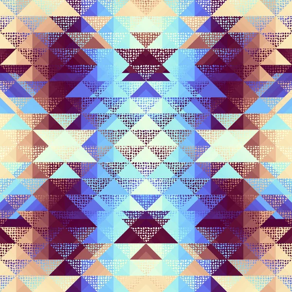 Padrão Sem Emenda Triângulo Ornamento Geométrico Abstrato Simétrico Asteca Têxtil — Vetor de Stock