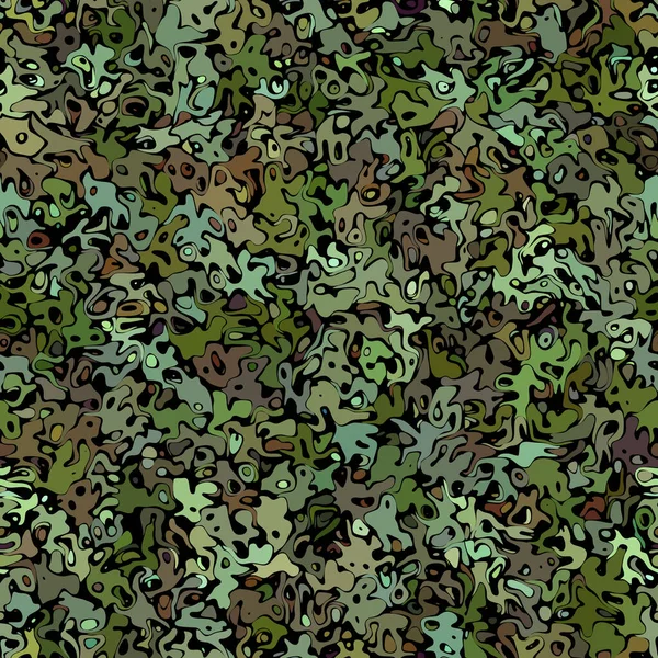 Khaki Camouflage Army Wavy Background Seamless Abstract Pattern Low Poly — Stock Vector