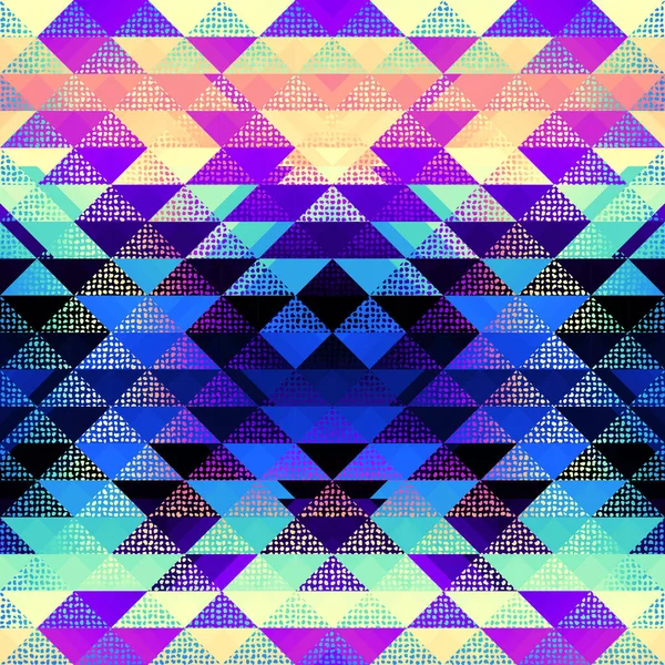 Padrão Sem Emenda Triângulo Ornamento Geométrico Abstrato Simétrico Asteca Têxtil —  Vetores de Stock