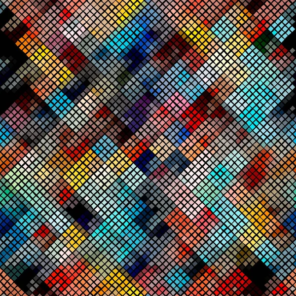 Bezproblémové Mozaikové Umělecké Vzory Abstraktní Umělecké Pozadí Vektorový Obraz — Stockový vektor