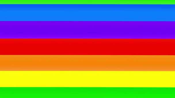 Gökkuşağı gay Flag beyaz arka planda animasyon. — Stok video