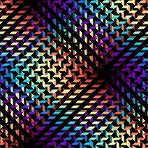 Abstract Geometric Diagonal Plaid Pattern Seamless Background Vector Image — 스톡 벡터