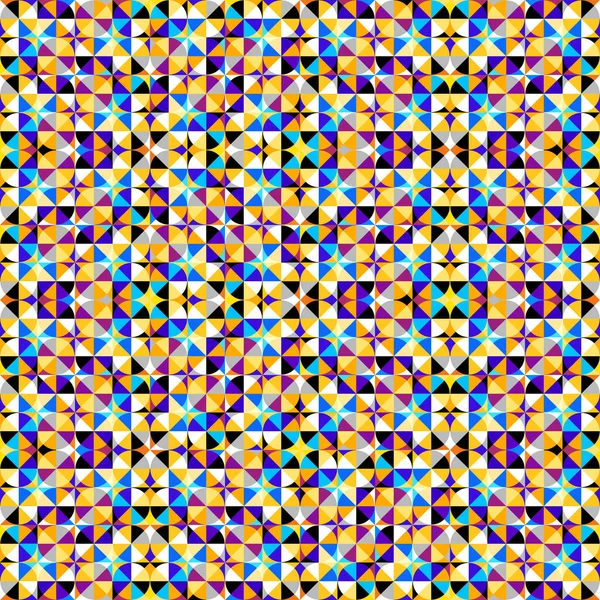 シームレスな幾何学的抽象パターン 幾何学的交差点 ベクトル画像 — ストックベクタ