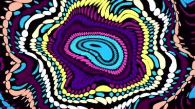 Soyut dalga döngüsü videosu. Döngü oynatma için kusursuz soyut saykodelik arkaplan.