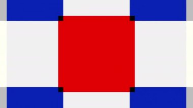 Geometrik şekiller hareket. Dönüştürme renkli kareler. Kesintisiz döngü görüntüleri.