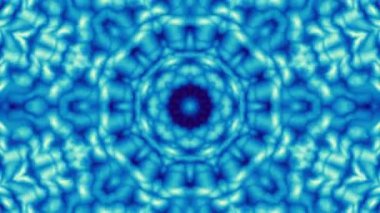 Soyut mandala dönüşümü. Kusursuz döngü görüntüsü. Sonsuz dönüşüm çemberi.