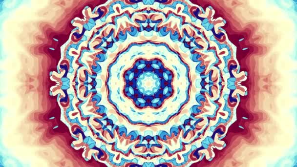 Versierde Mandala Lus Achtergrond Ronde Transformerende Ornament Naadloze Looping Retro — Stockvideo
