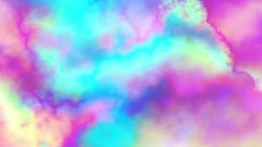 Soyut odaklanmış döngü videosu. Döngü oynatma için kusursuz gradyan arkaplan. Holografik bulutlu döngü.