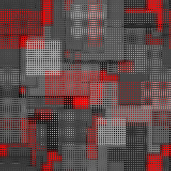 モアレオーバーレイ効果を持つ幾何学的なシームレスなパターンを抽象化 ピクセルアートスタイル ベクトル画像 — ストックベクタ