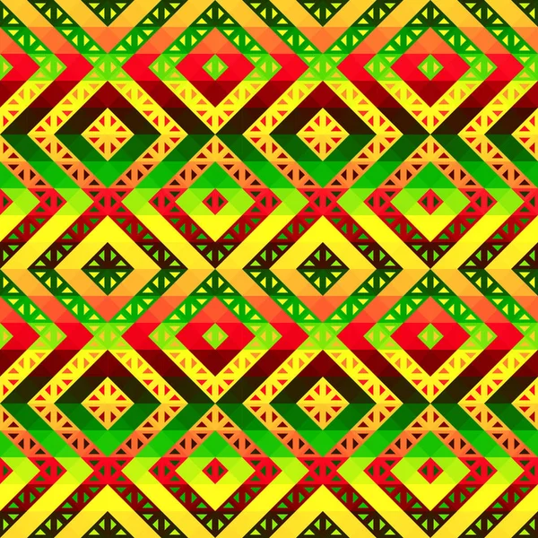Patrón Sin Costura Triángulo Ornamento Geométrico Abstracto Poli Baja Azteca Vector De Stock