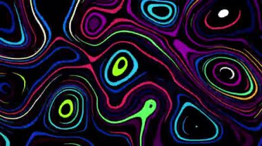 Soyut dalga döngüsü videosu. Döngü oynatmak için kusursuz soyut saykodelik arkaplan. Dalgalar dönüştürülüyor.