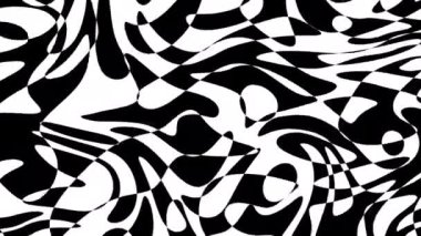 Soyut dalga döngüsü videosu. Döngü oynatmak için kusursuz soyut saykodelik arkaplan. Tek renkli basit soyut dalgalar.