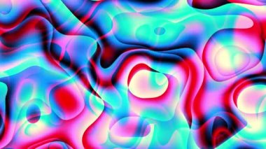 Soyut dalga döngüsü videosu. Döngü oynatma için kusursuz soyut saykodelik arkaplan.