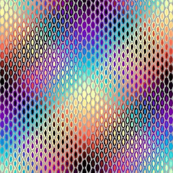 Patrón Abstracto Sin Costuras Estilo Polivinílico Bajo Patrón Ikat Imagen — Vector de stock