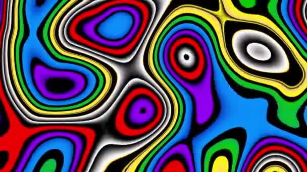 Abstract Wavy Looping Video Seamless Abstract Psychedelic Background Loop Playback — Stock Video
