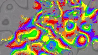 Soyut dalga döngüsü videosu. Döngü çalma için kusursuz soyut grunge retro psychedelic arkaplan.