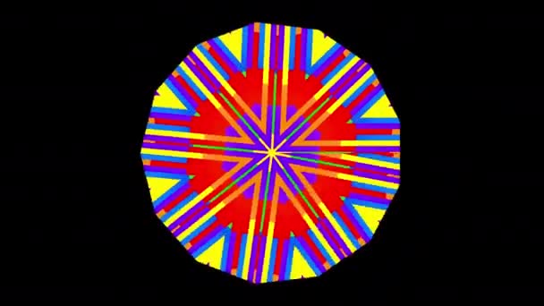 Forme Geometriche Astratte Colorate Semplice Trasformando Rotondo Quadrato Filmati Loop — Video Stock