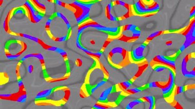 Soyut dalga döngüsü videosu. Döngü oynatma için kusursuz soyut saykodelik arkaplan.