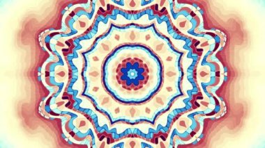 Süslü mandala döngü arka planı. Yuvarlak dönüşüm süsü. Kusursuz döngü retro Mandala.