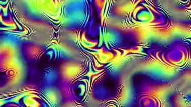 Soyut dalga döngüsü videosu. Sıvı ödemeli yüzey. Döngü oynatma için kusursuz soyut saykodelik arkaplan.
